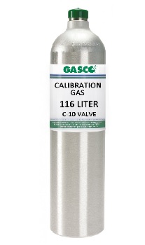 116L-252-10 Chlorine 10 PPM, 116 Liter Cylinder, Balance Nitrogen
