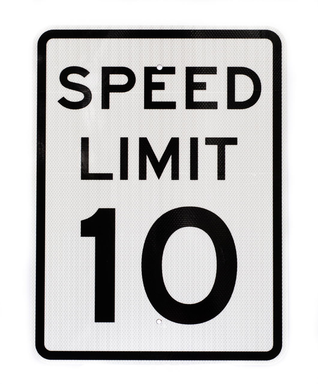 ZING Eco Traffic Sign, Speed Limit 10, 24Hx18W, Engineer Grade Prismatic, Recycled Aluminum