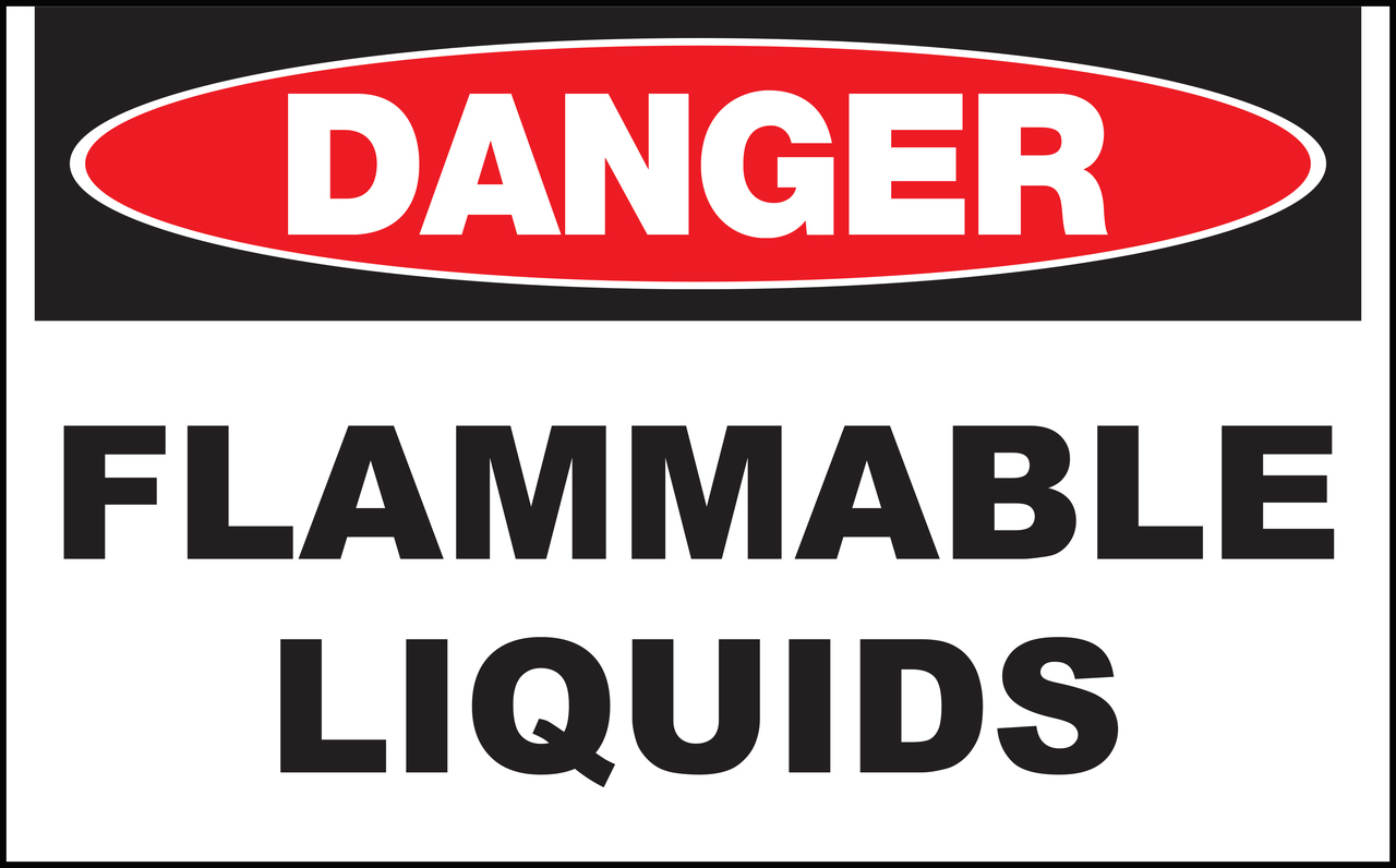 ZING Eco Safety Sign, DANGER Flammable Liquids, 7Hx10W, Recycled Plastic