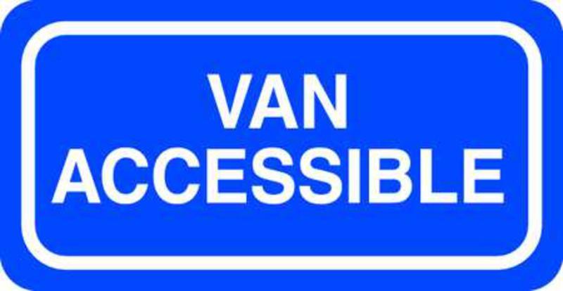 ZING Eco Parking Sign, Van Accessible, 6Hx12W, Engineer Grade Prismatic, Recycled Aluminum