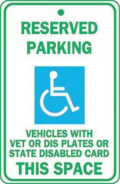 ZING Eco Parking Sign, Reserved Parking, 18Hx12W, Engineer Grade Prismatic, Recycled Aluminum