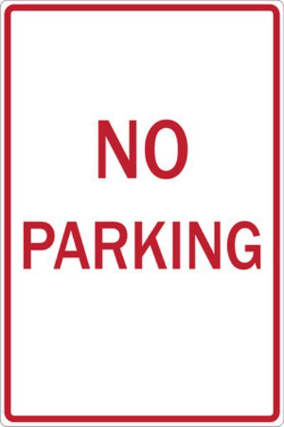 ZING Eco Parking Sign, No Parking, 18Hx12W, Engineer Grade Prismatic, Recycled Aluminum
