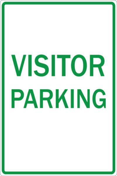 ZING Eco Parking Sign, Visitor Parking, 18Hx12W, Engineer Grade Prismatic, Recycled Aluminum
