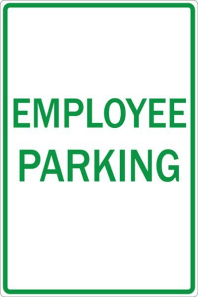 ZING Eco Parking Sign, Employee Parking, 18Hx12W, High Intensity Prismatic, Recycled Aluminum 