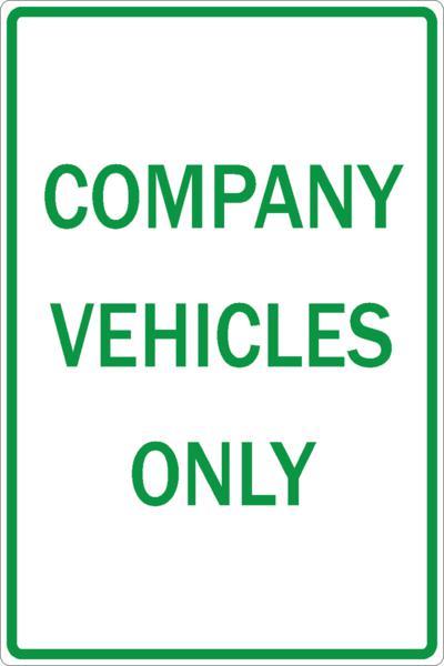 ZING Eco Parking Sign, Company Vehicles Only, 18Hx12W, Engineer Grade Prismatic, Recycled Aluminum 