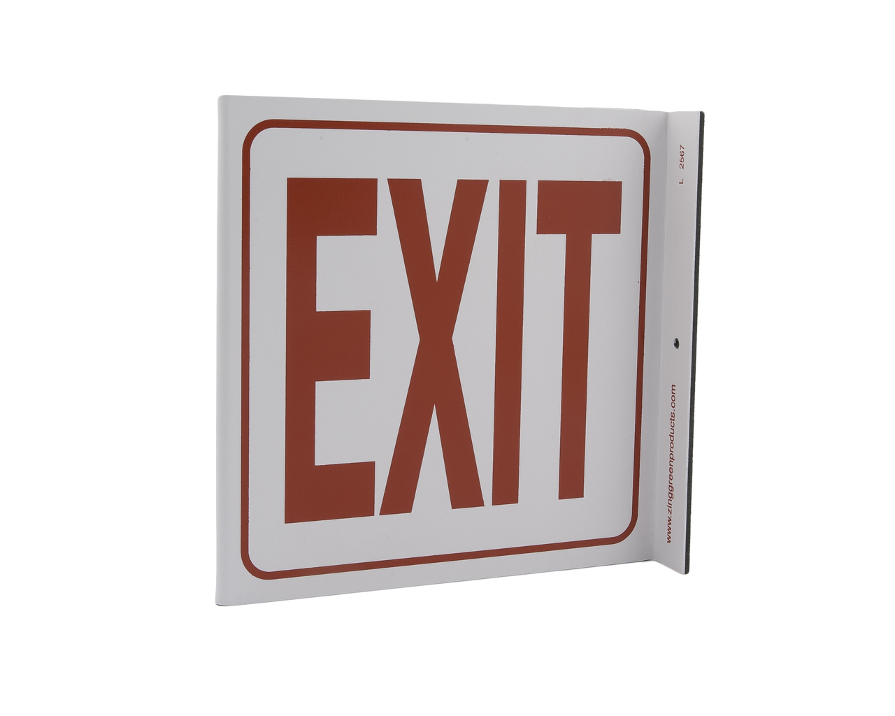ZING Eco Safety L Sign, Exit, 7Hx2.5Wx7D, Recycled Plastic