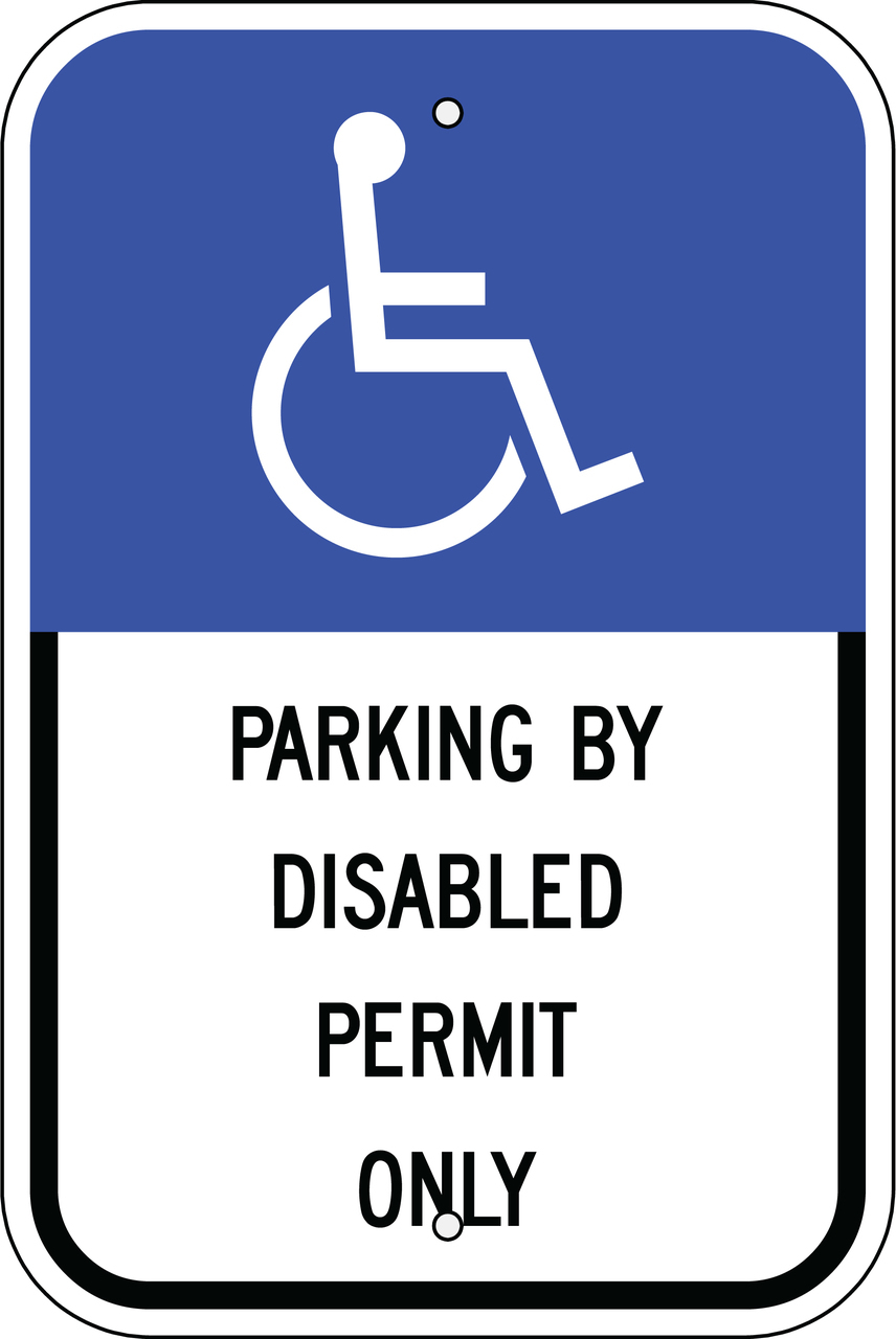 ZING Eco Parking Sign, Handicapped Parking Disabled Permit, Florida, 18Hx12W, Engineer Grade Prismatic, Recycled Aluminum