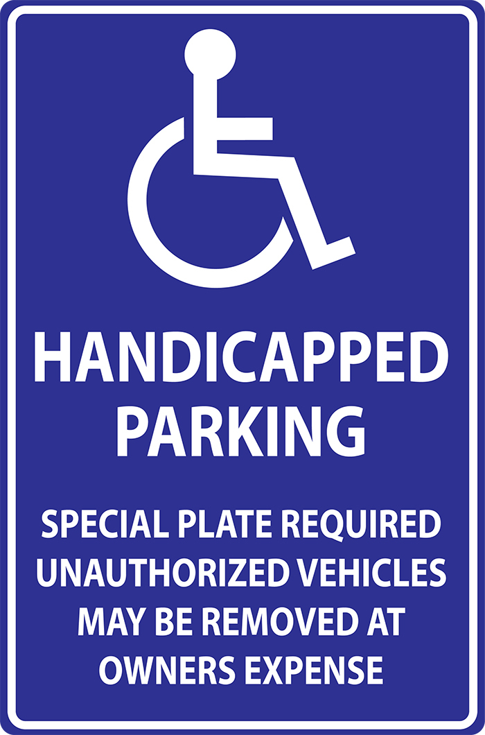 ZING Eco Parking Sign, Handicapped Parking Special Plate, Massachusetts, 18Hx12W, Engineer Grade Prismatic, Recycled Aluminum