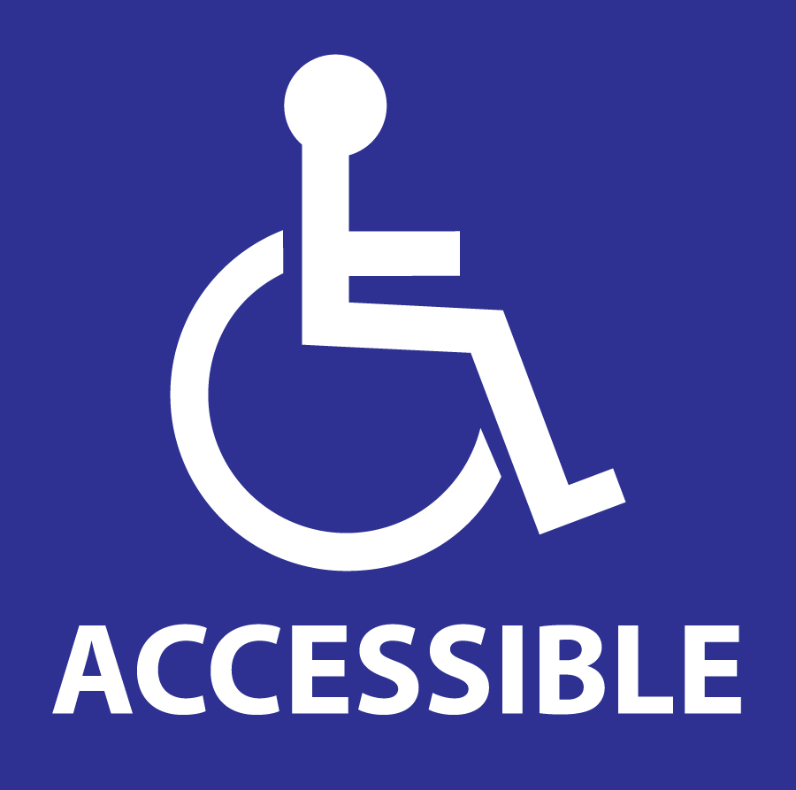ZING Eco Handicap Accessible Label, 6Hx6W, Recycled Polystyrene Self Adhesive, 2/PK