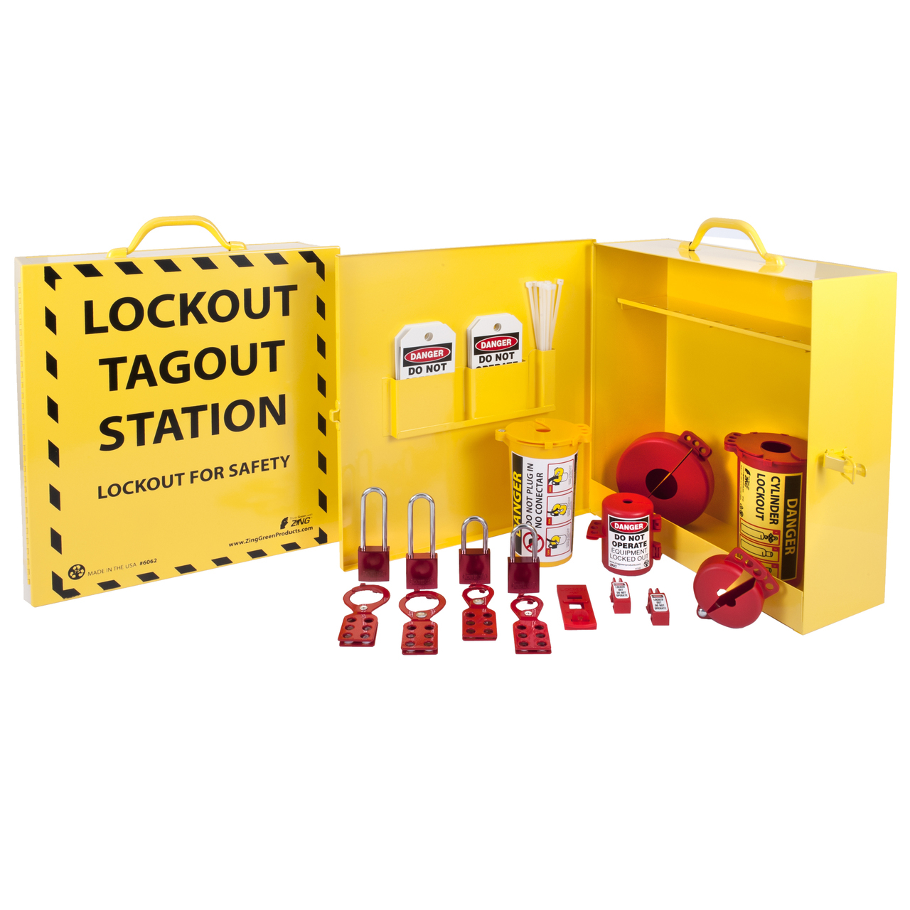 ZING RecycLockout Lockout Cabinet with Aluminum Padlocks - Stocked