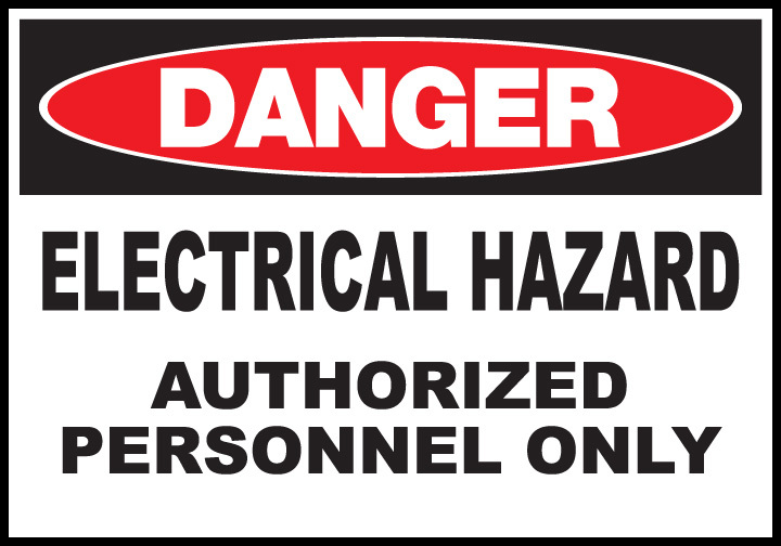ZING Eco Safety Sign, DANGER Electrical Hazard, 10Hx14W, Recycled Aluminum