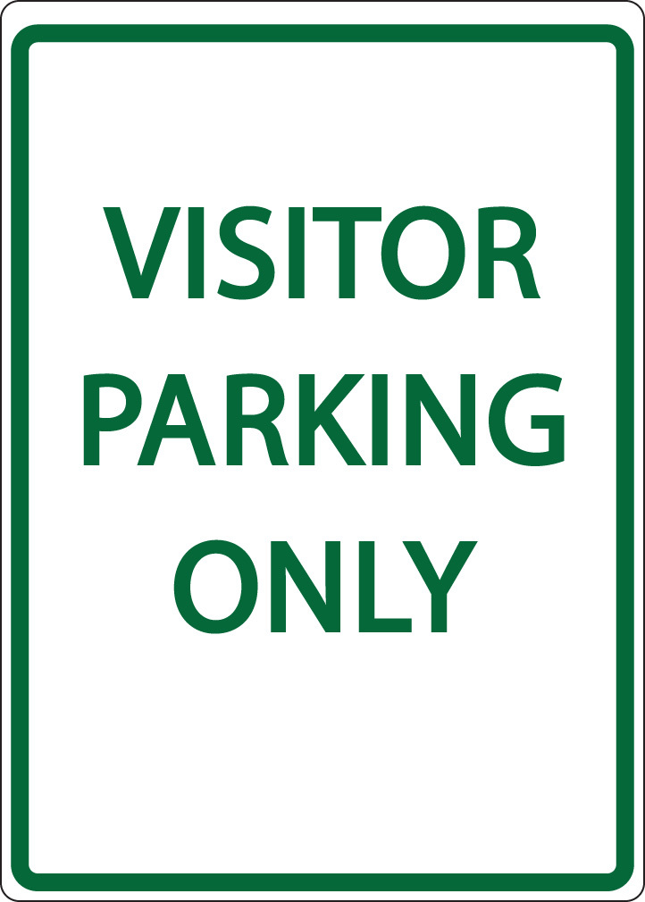 ZING Eco Parking Sign, VISITORS PARKING ONLY, 18Hx12W, Engineer Grade Prismatic, Recycled Aluminum