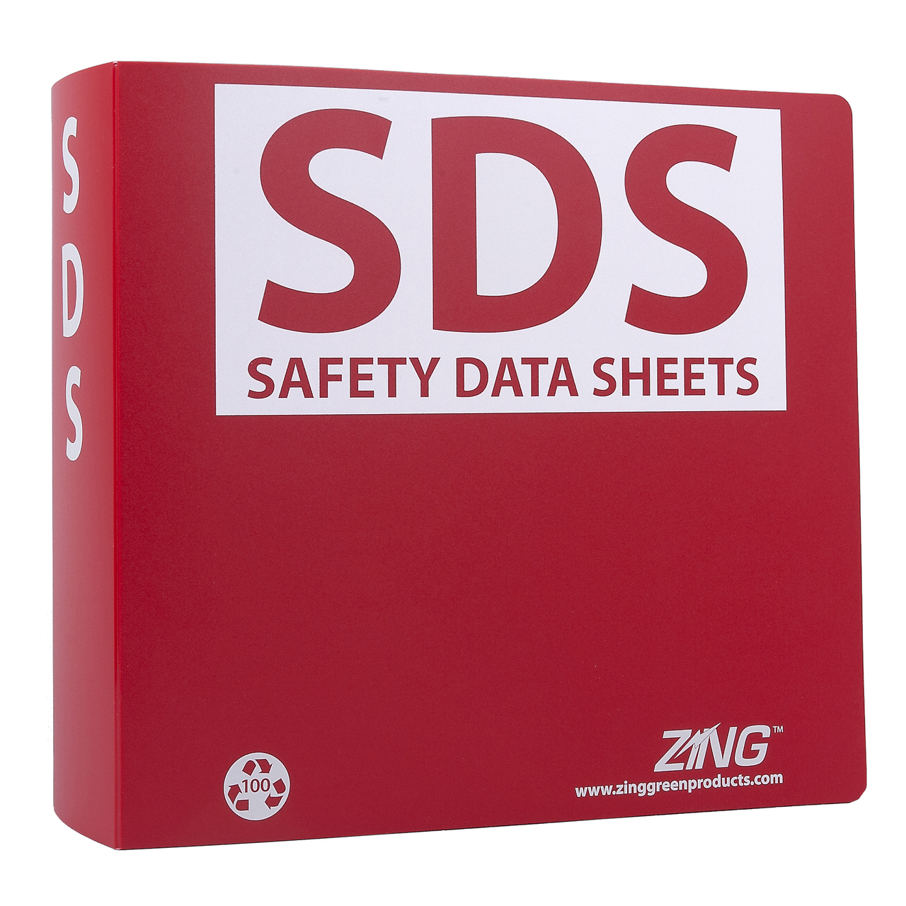 ZING Eco GHS-SDS Binder, 3.0" Ring, Recycled Poly