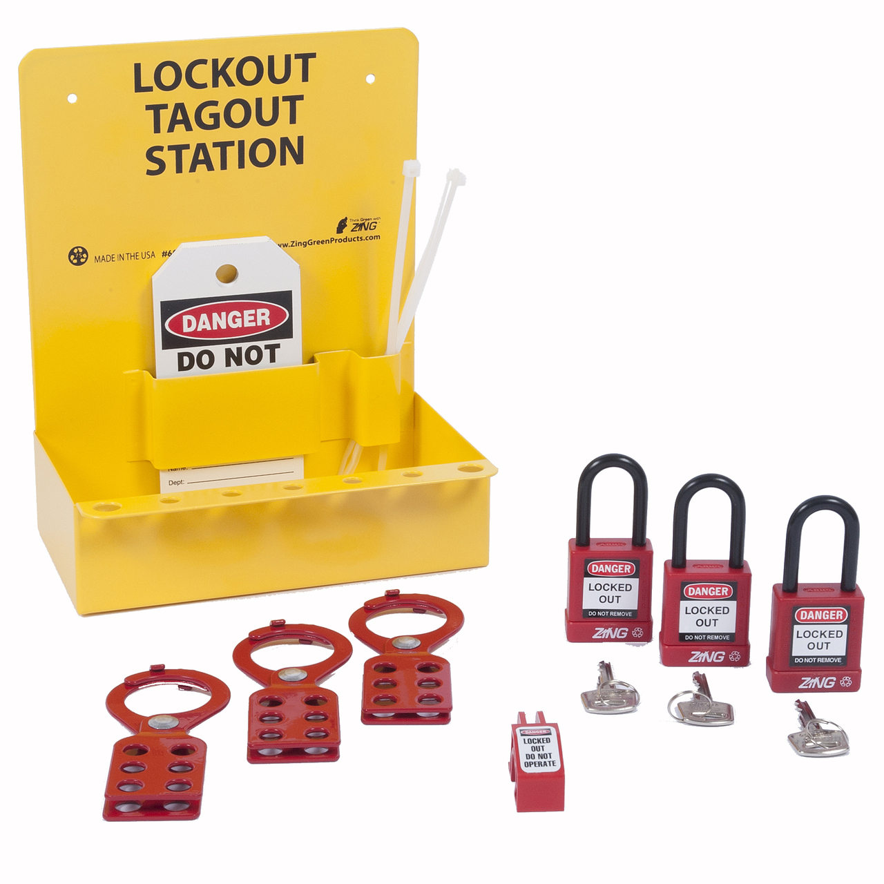 ZING RecycLockout Mini Lockout Station - Stocked