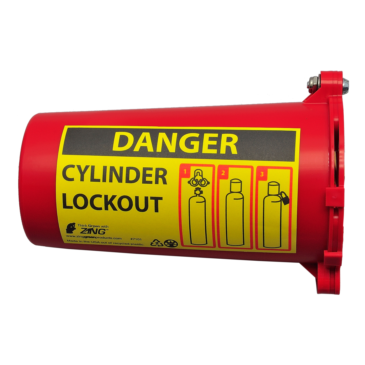 ZING RecycLockout Lockout Tagout, Cylinder Lockout, Recycled Plastic