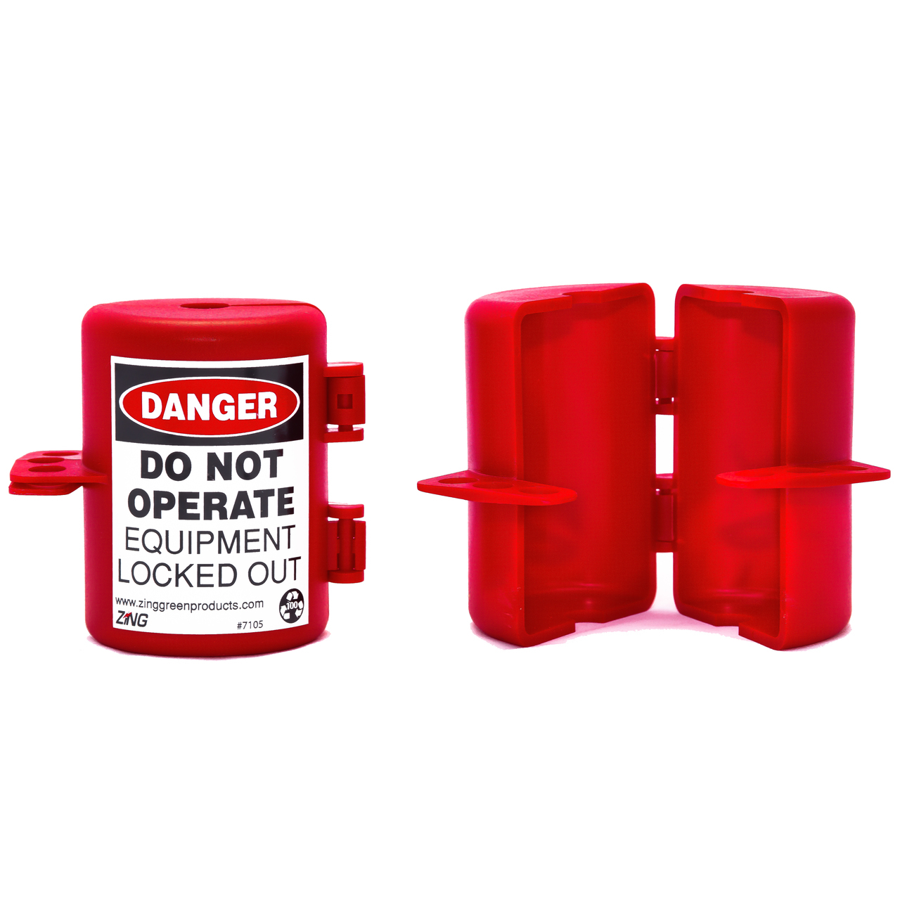 ZING RecycLockout Lockout Tagout, Small Plug Lockout, Recycled Plastic