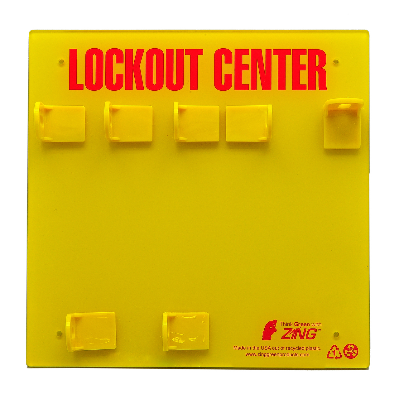 ZING RecycLockout Lockout Station, 3 Padlock, Unstocked