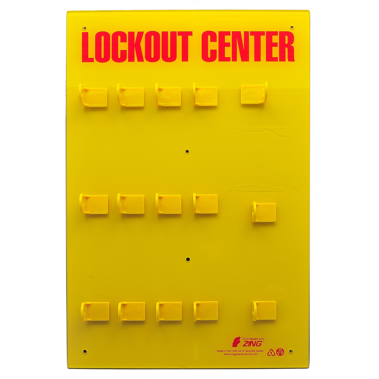 ZING RecycLockout Lockout Station, 12 Padlock, Unstocked