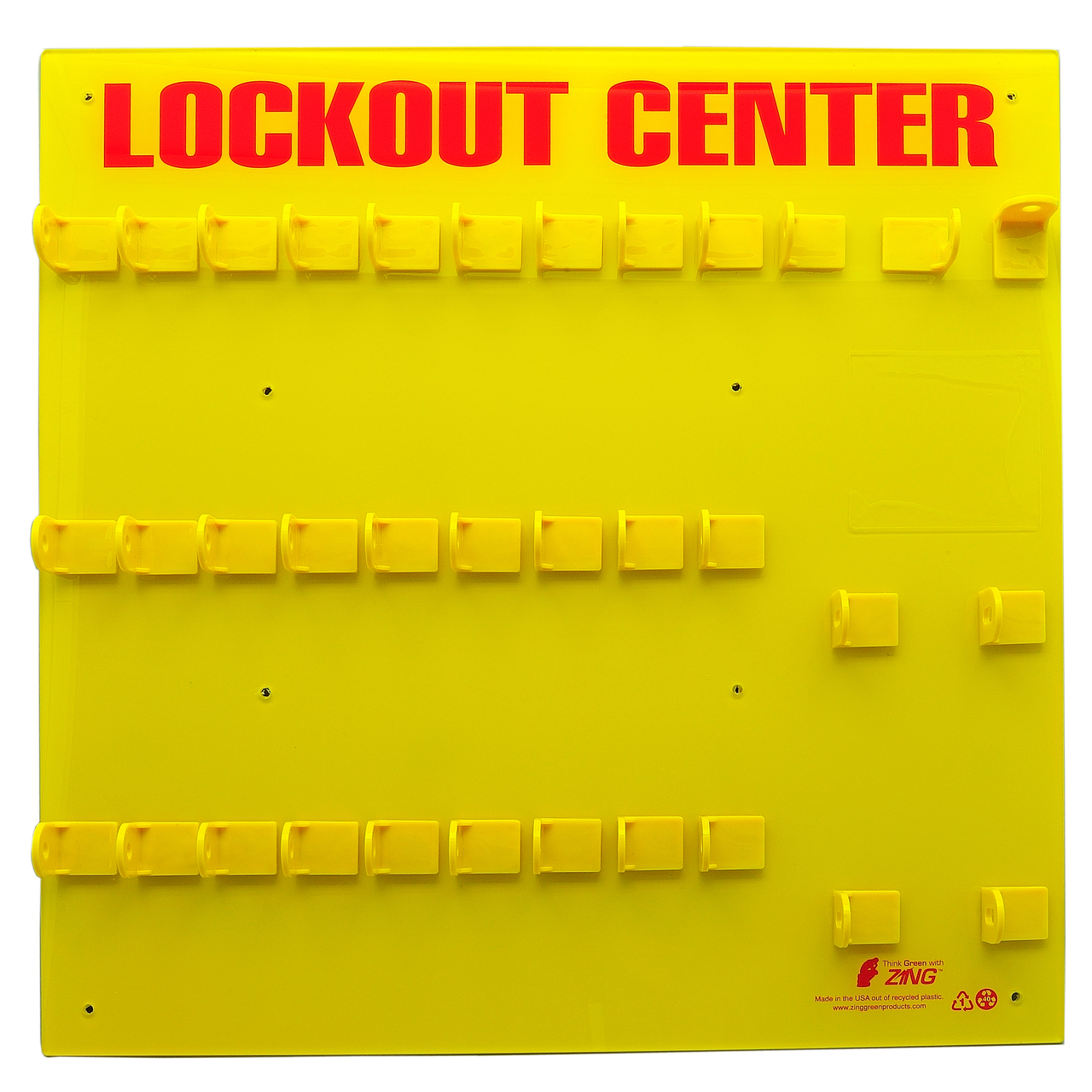 ZING RecycLockout Lockout Station, 28 Padlock, Unstocked