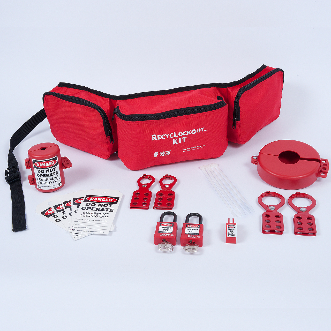 ZING RecycLockout Lockout Belt Pack Kit, 20 Components