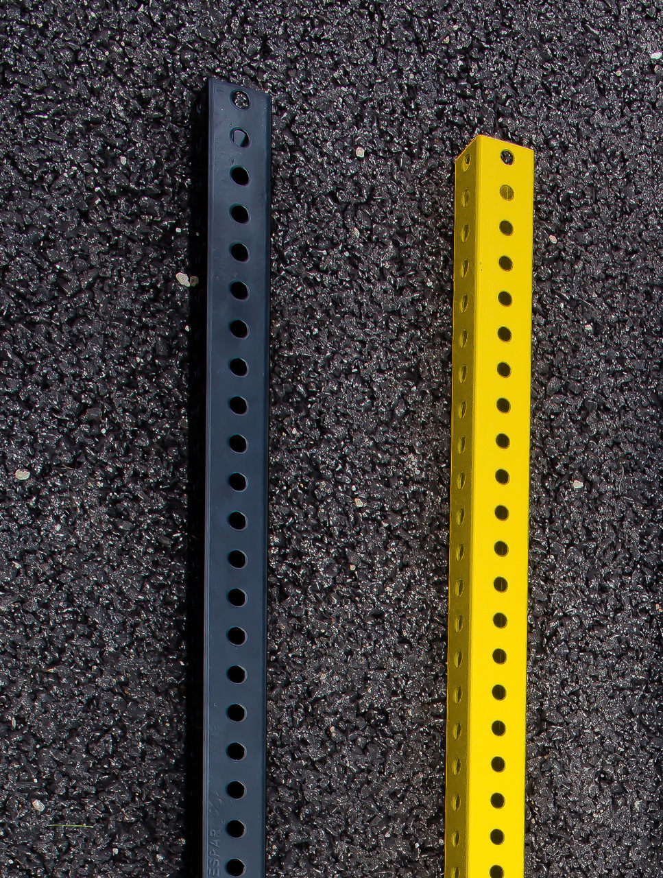 ZING Sign Post Only, Stainless Steel, Square, Yellow, 1-3/4"x 5H