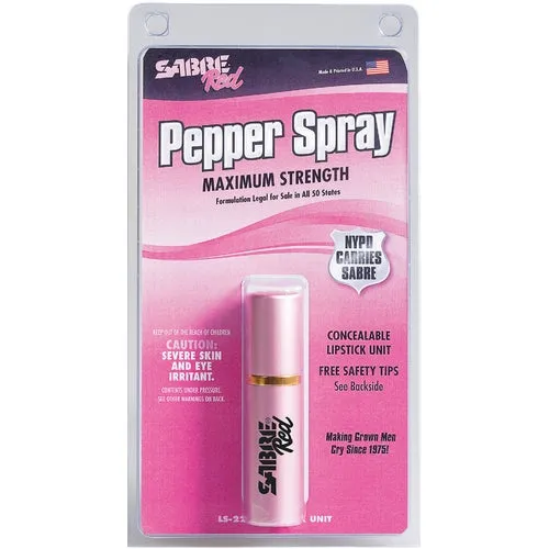 LS-22-US Sabre Red Pepper Self-Defense Spray Lipstick Case
