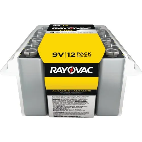 AL9V-12PPJ Rayovac UltraPro 9V Alkaline Battery