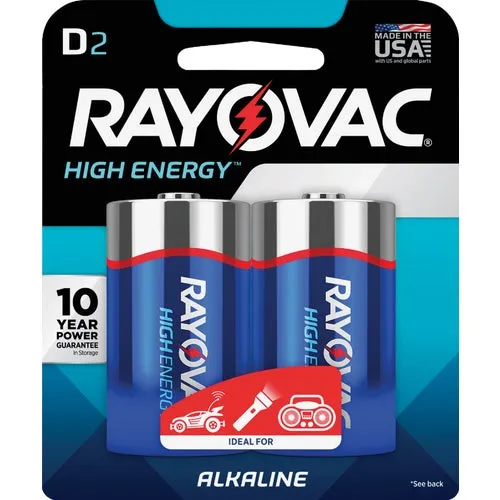 813-12PPK Rayovac High Energy D Alkaline Battery