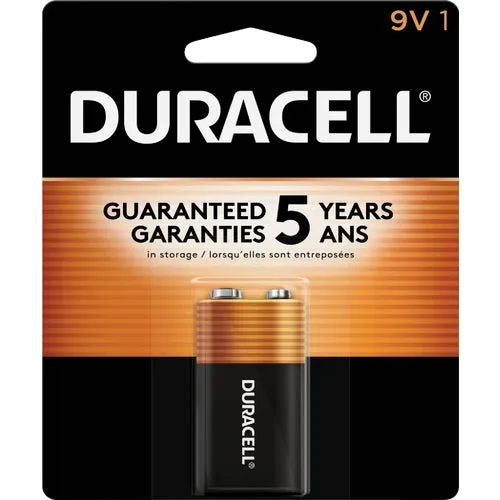 3961 Duracell CopperTop 9V Alkaline Battery