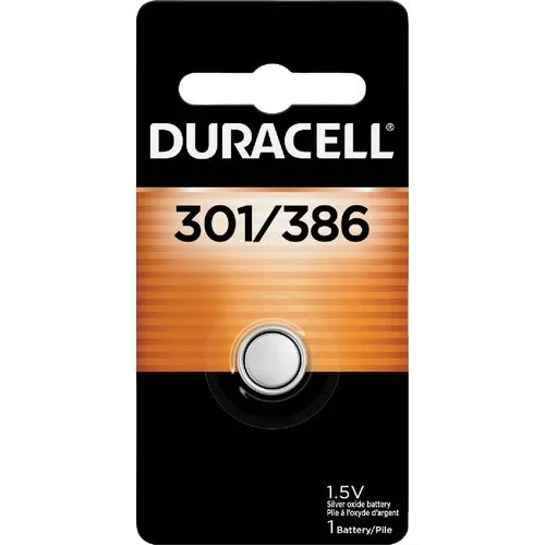 66127 Duracell 301/386 Silver Oxide Button Cell Battery